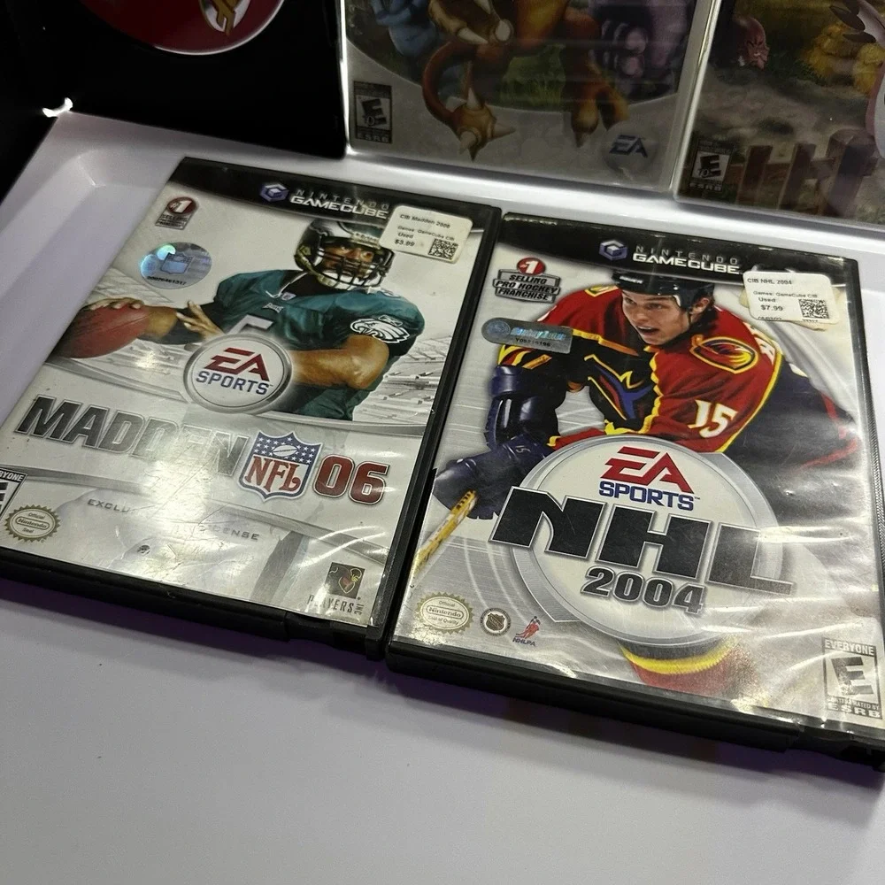 Video Game Lot Wii Gamecube Fantastic Four Spore Hero Chickenshoot NHL Madden